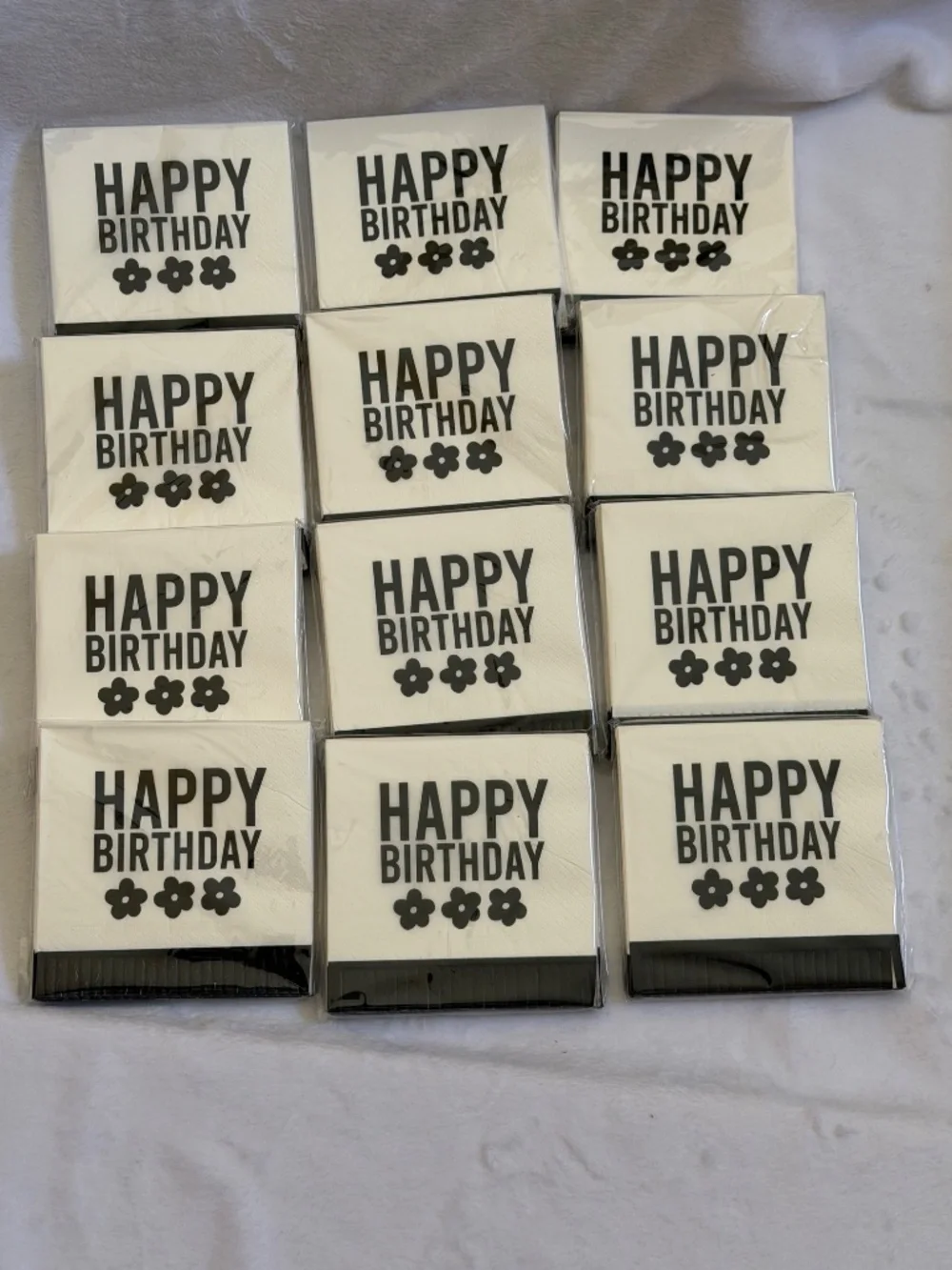 Lot of 12 Santa Barbara Design Studio Happy Birthday Napkins 240 Count Sealed 🎂
